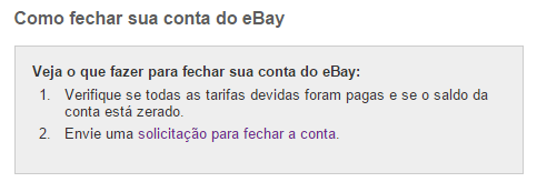 como apagar conta ebay